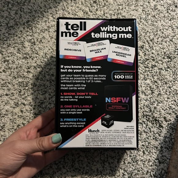 Tell me without telling me adult party game - Picture 2 of 4